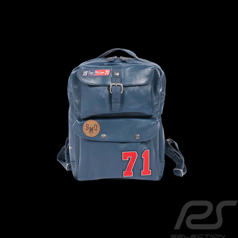 Big Leather Bag Steve McQueen 24H Du Mans Aurac Royal Blue