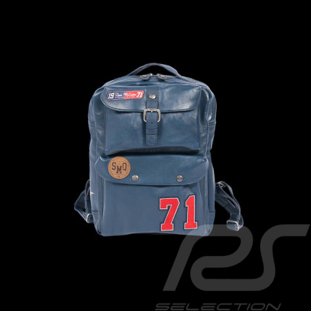 Big Leather Bag Steve McQueen 24H Du Mans Aurac Royal Blue