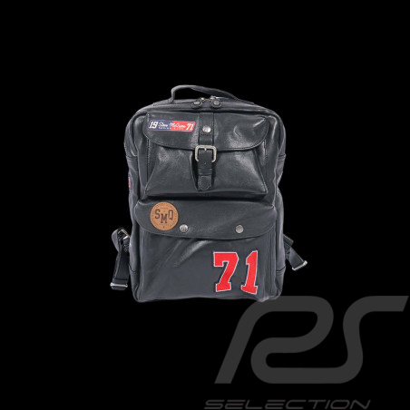 Big Leather Bag Steve McQueen 24H Du Mans Aurac Black