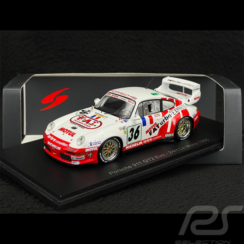 Porsche 911 GT2 Evo Nr 36 24h Le Mans 1995 Larbre Competition 1/43 Spark S4445