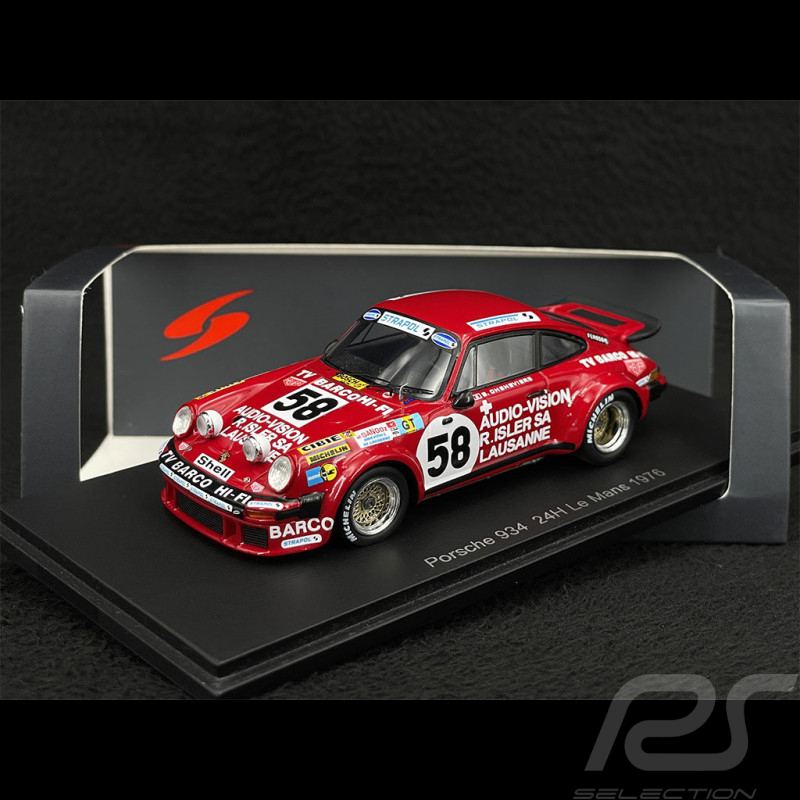 Porsche 934 Nr 58 24h Le Mans 1976 G.V.E.A. Porsche Club Romand 1/43 Spark S9823