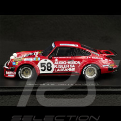 Porsche 934 n° 58 24h Le Mans 1976 G.V.E.A. Porsche Club Romand 1/43 Spark S9823