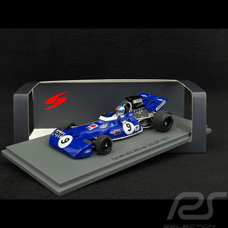 François Cevert Tyrrell 002 Elf n° 9 Winner 1971 Watkins Glen US F1 Grand  Prix 1/43 Spark S7215