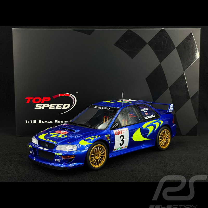 Colin McRae Subaru Impreza WRC97 n° 3 Vainqueur Rallye San Remo 1997 1/18 Top Speed TS0462