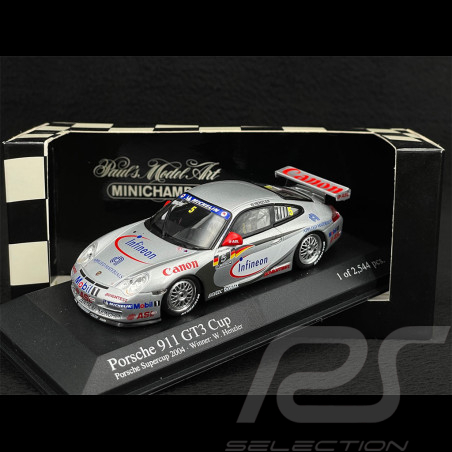 Porsche 911 GT3 Cup Type 996 n° 5 Vainqueur Porsche Supercup 2004 1/43 Minichamps 400046205