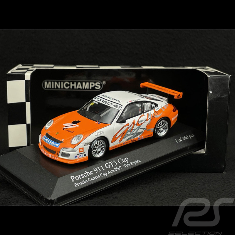 Porsche 911 GT3 Cup Type 997 n° 88 Sieger Porsche Carrera Cup Asia 2007 1/43 Minichamps 400076488
