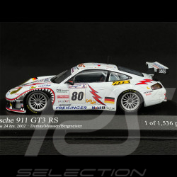 Porsche 911 GT3 RS Type 996 n° 80 24h Le Mans 2002 1/43 Minichamps 400026980