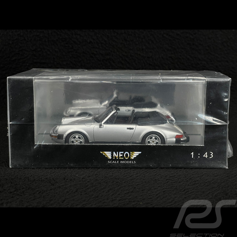 Porsche 911 Carrera Cabriolet USA 1985 Silbergrau metallic 1/43 Neo 43251