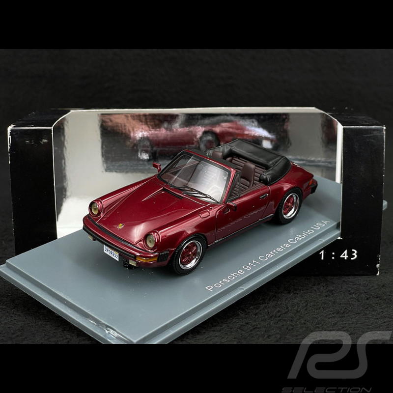 Porsche 911 Carrera Cabriolet USA 1985 Rubinrot metallic 1/43 Neo 43252