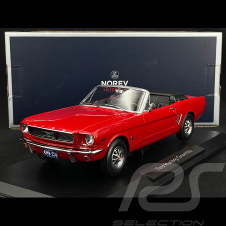 Ford Mustang Cabriolet 1966 Signalrot 1/18 Norev 182810
