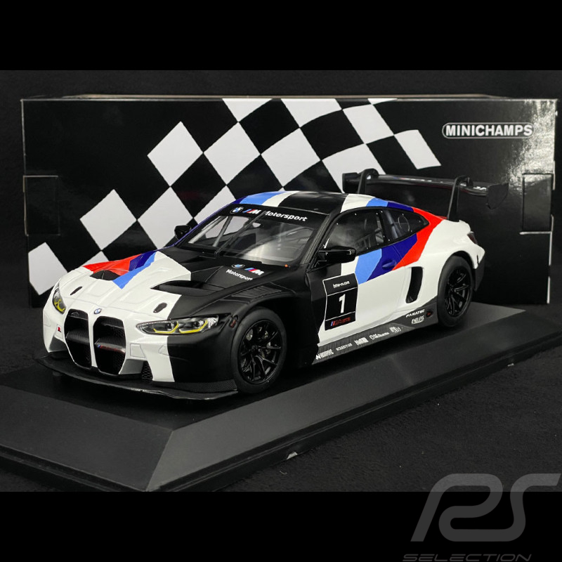 BMW M4 GT3 Presentation 2021 Schwarz / Weiß 1/18 Minichamps 155212000
