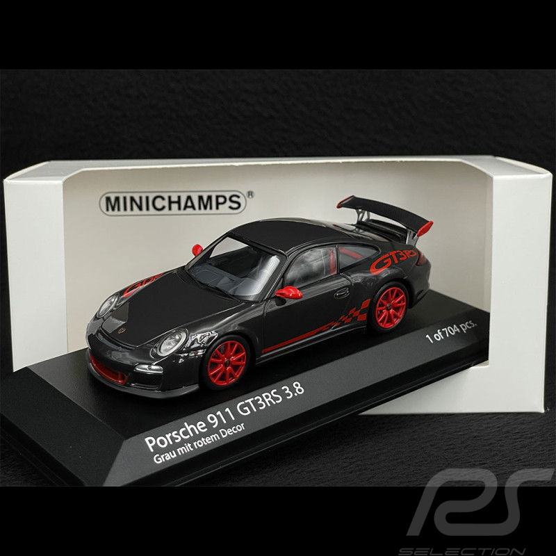 Porsche 911 GT3 RS 3.8 Type 997 2009 Grau Schwarz 1/43 Minichamps 403069117