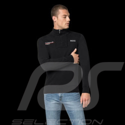 Porsche Pullover Motorsport BOSS Black Knitted quarter-zip sweater WAP121PMSR - men