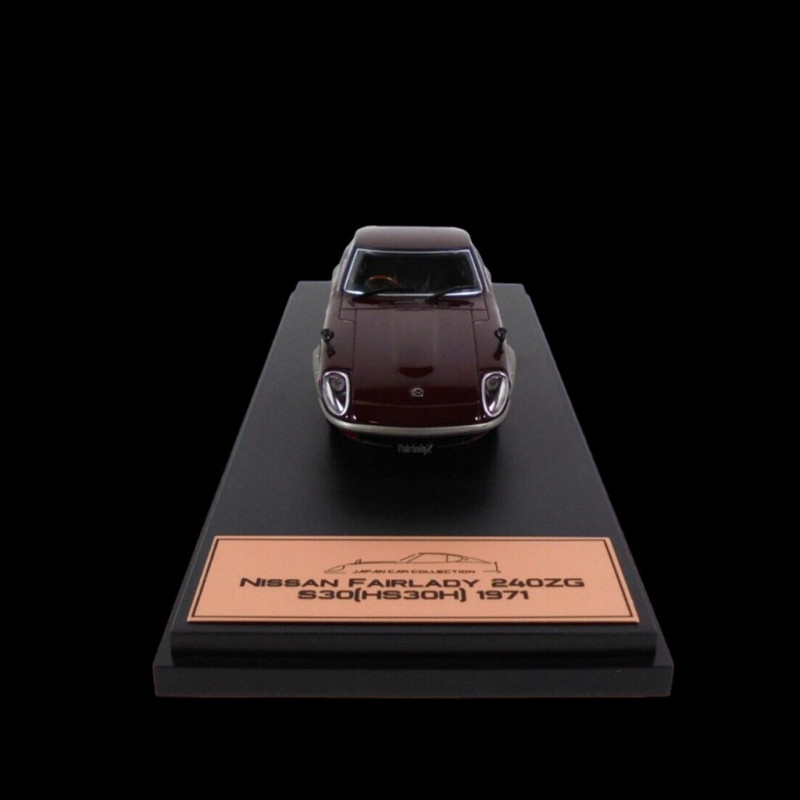 Nissan 240 ZG Fairlady S30 HS30H 1971 Burgundy red 1/43 Atlas