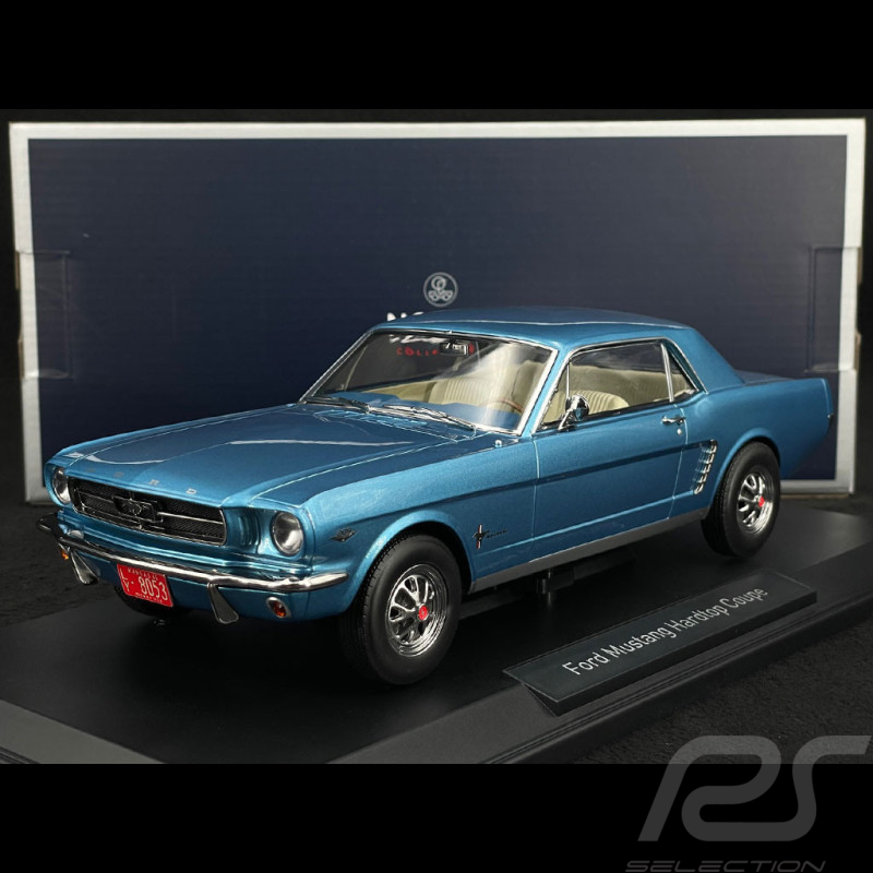 Mrs Modellautos - Norev 182800 # Ford Mustang Hardtop Coupe Baujahr 1965   blaumetallic  1:18