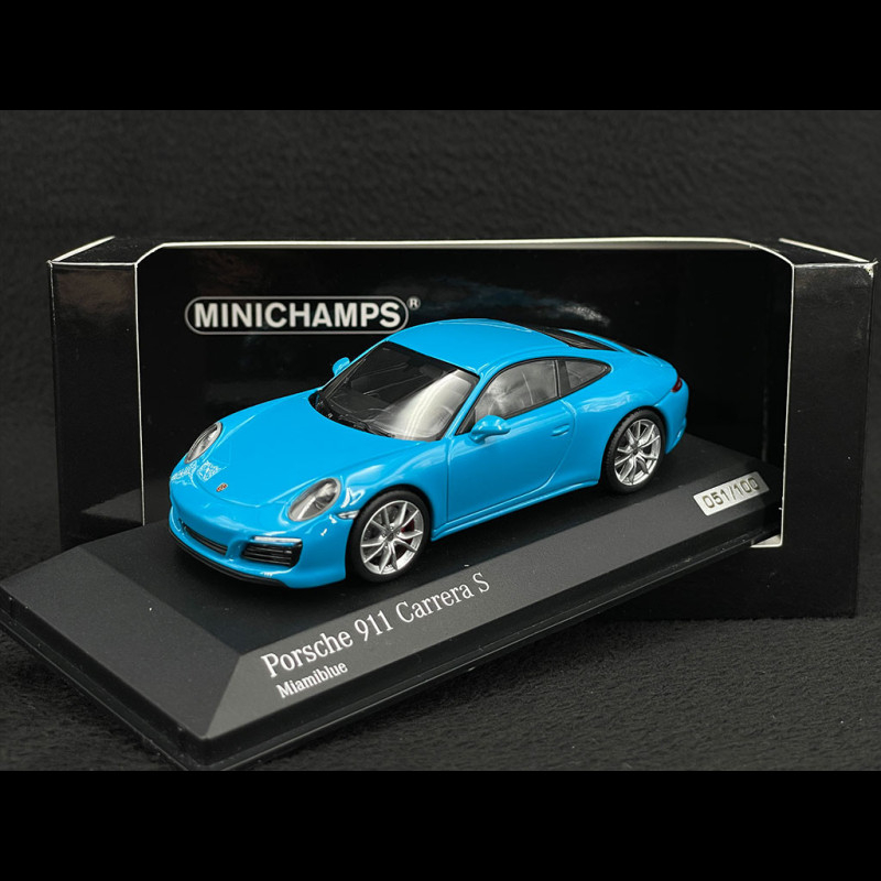 Porsche 911 Carrera S Type 991 2018 Miami blue 1/43 Minichamps 413067132