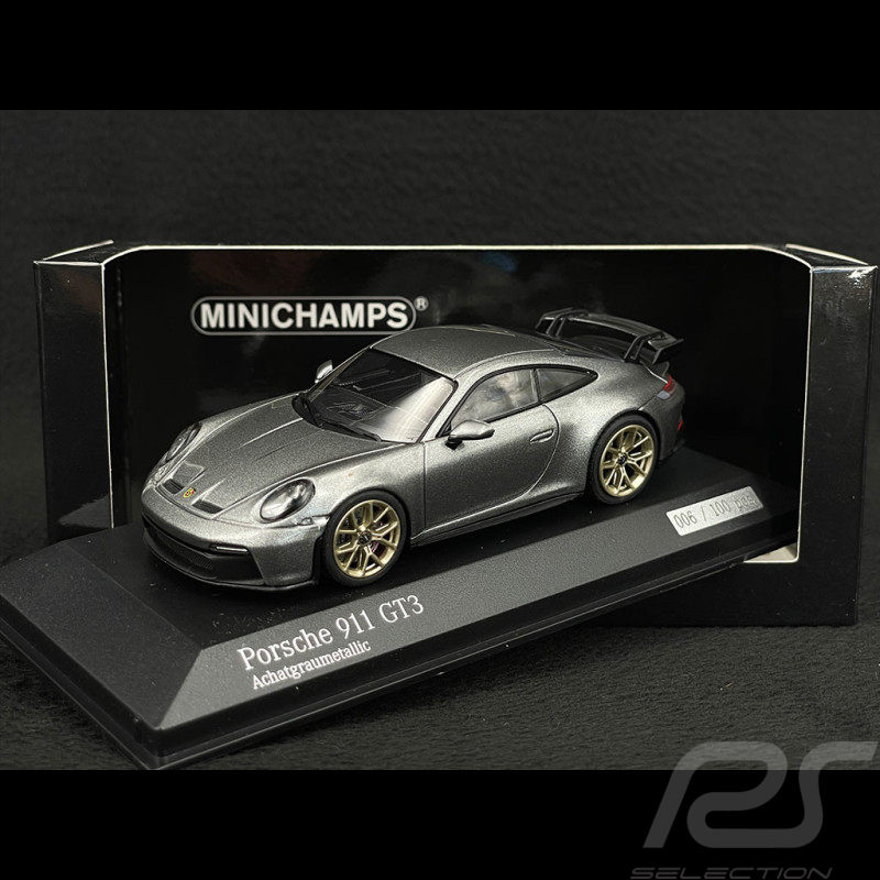 Porsche 911 GT3 Type 992 2020 Exclusive Edition Gris Dolomite métallisé 1/43 Minichamps 413069220