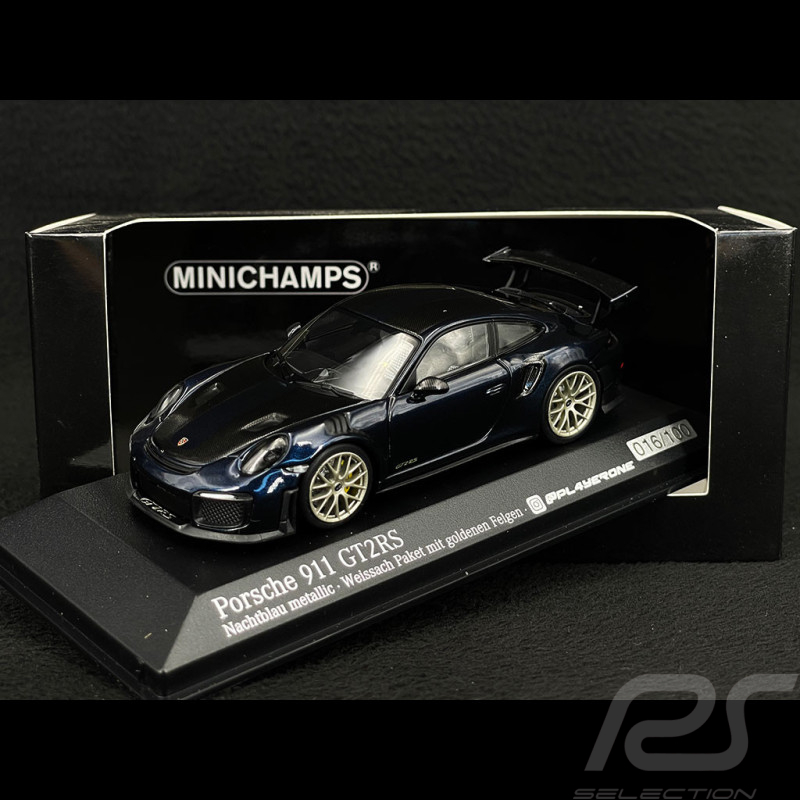 Porsche 911 GT2 RS Type 991 2018 Weissach Package PL4YERONE Edition Nachtblau metallic 1/43 Minichamps 413067237