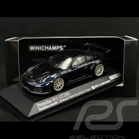 Porsche 911 GT2 RS Type 991 2018 Weissach Package PL4YERONE Edition Bleu nuit métallisé 1/43 Minichamps 413067237