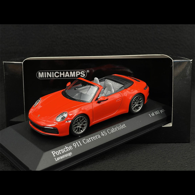 Porsche 911 Carrera 4S Cabriolet Type 992 2019 Exclusive RS Selection Lava  orange 1/43 Minichamps 413069339