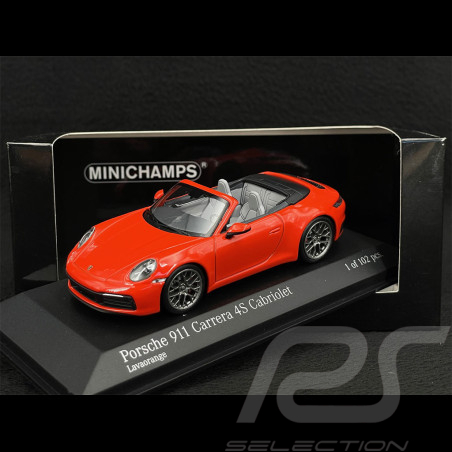 Porsche 911 Carrera 4S Cabriolet Typ 992 2019 Exclusive RS Selection Lavaorange 1/43 Minichamps 413069339