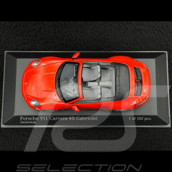 Porsche 911 Carrera 4S Cabriolet Typ 992 2019 Exclusive RS Selection Lavaorange 1/43 Minichamps 413069339