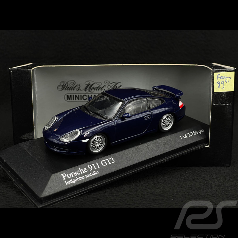 Porsche 911 GT3 Type 996 1999 Indigo blue metallic 1/43 Minichamps 430068009
