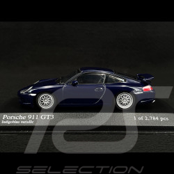 Porsche 911 GT3 Type 996 1999 Bleu indigo métallisé 1/43 Minichamps 430068009