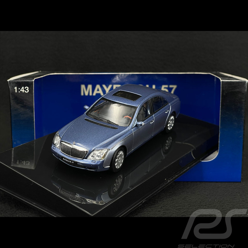 Maybach 57 SWB Mercedes-Benz 2005 Bleu métallisé 2 tons 1/43 Autoart 56151