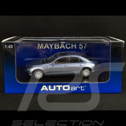 Maybach 57 SWB Mercedes-Benz 2005 Bleu métallisé 2 tons 1/43 Autoart 56151