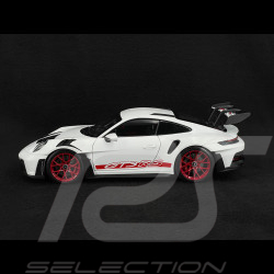 Porsche 911 GT3 RS Type 992 2022 Blanc / Bandes Rouges Pyro 1/18 Norev 187352