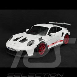 Porsche 911 GT3 RS Type 992 2022 Blanc / Bandes Rouges Pyro 1/18 Norev 187352