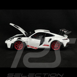 Porsche 911 GT3 RS Type 992 2022 Blanc / Bandes Rouges Pyro 1/18 Norev 187352