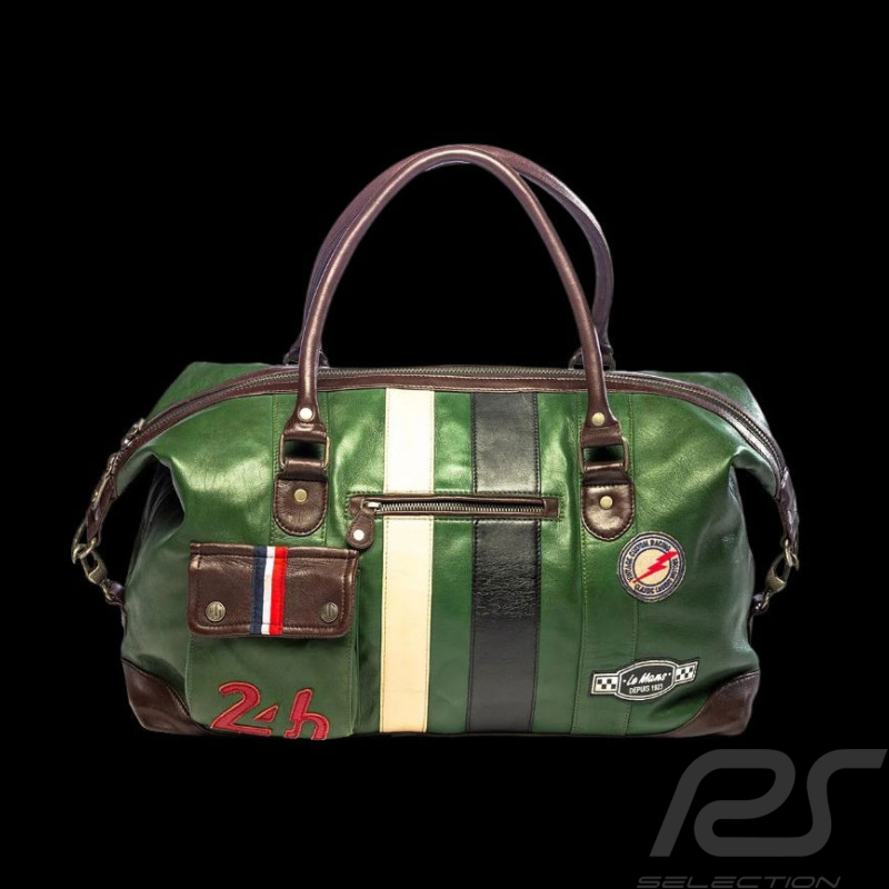 Große Ledertasche 24h Le Mans - Grün 26061