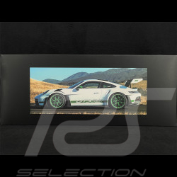 Porsche 911 GT3 RS Type 992 2022 US Edition Weiß / Lizardgrün Streifen 1/18 Spark WAP0211540P002