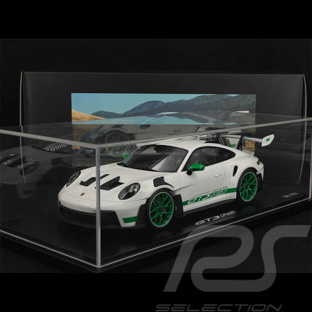 Porsche 911 GT3 RS Type 992 2022 US Edition White / Lizard Green Stripes 1/18 Spark WAP0211540P002