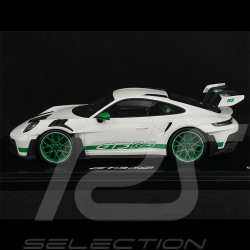 Porsche 911 GT3 RS Type 992 2022 US Edition White / Lizard Green Stripes 1/18 Spark WAP0211540P002