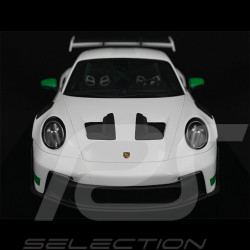 Porsche 911 GT3 RS Type 992 2022 US Edition Weiß / Lizardgrün Streifen 1/18 Spark WAP0211540P002