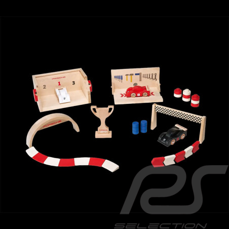 Circuit Porsche Racing avec 2 voitures et accessoires en Bois WAP0400200J