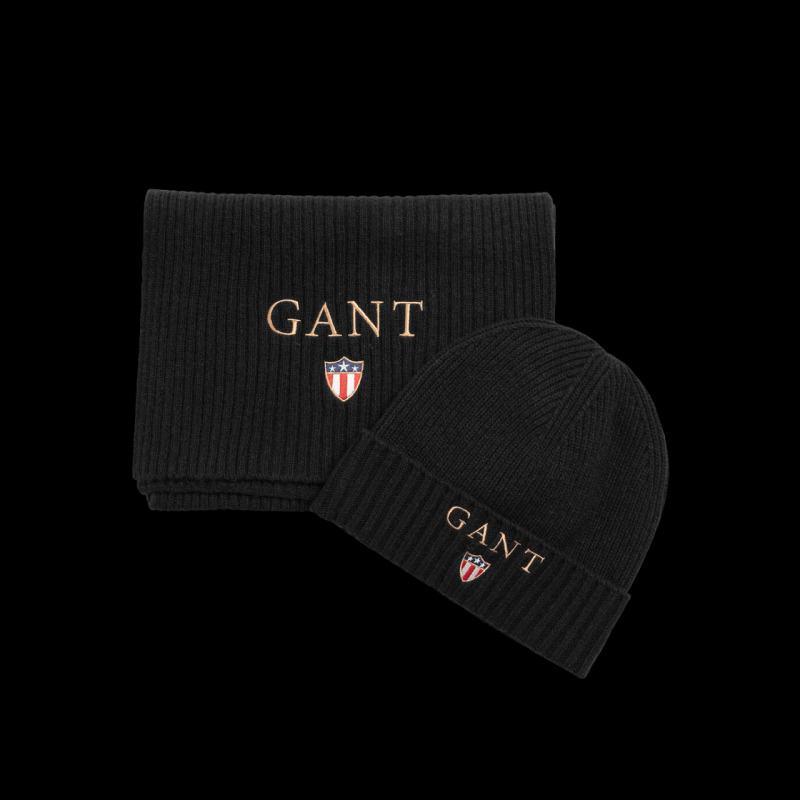 Gant Schal + Mütze Set Schwarz 9910125 - unisex