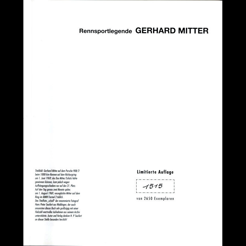 Buch Gerhard Mitter - Rennsportlegende MAP3931824433