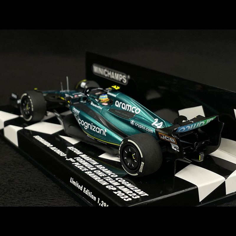 Aston Martin Mercedes AMR23 14 Fernando Alonso F1 3ème Bahrain 2023 Minichamps 417230114 - Miniatures Autos Motos