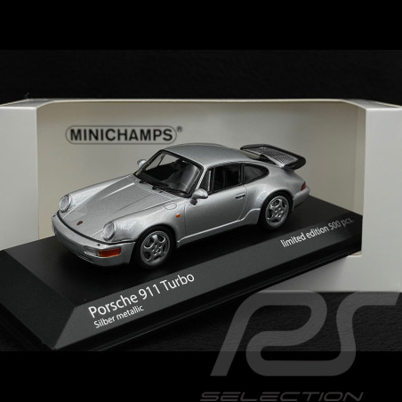 Porsche 911 Turbo Type 964 1990 Argent Métallique 1/43 Minichamps 943069104