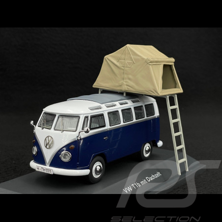 Volkswagen Combi Transporter T1 Bus Camper 1962 Blue / White 1/43 Schuco 450377800