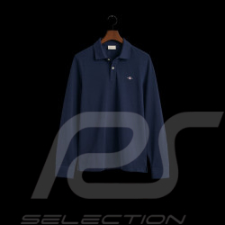 Gant Polo Shirt Long Sleeves Shield Night Blue - Men 2230-433
