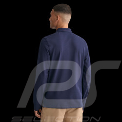 Gant Polo Shirt Long Sleeves Shield Night Blue - Men 2230-433