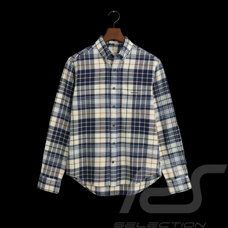 Gant shirt Scottish checks Cream / Evening Blue 3240004-130