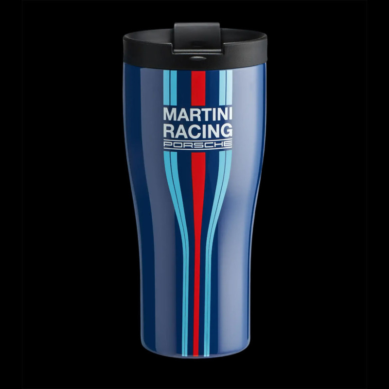 Porsche Thermo-Reisebecher Blau Metallic – 460 Ml, Doppelwandiger Edelstahl, Auslaufsicher
