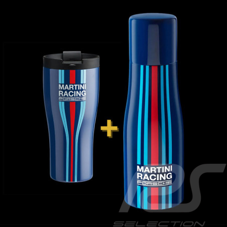 Duo Thermos Porsche + Bouteuille Thermos isotherme Porsche Martini Racing