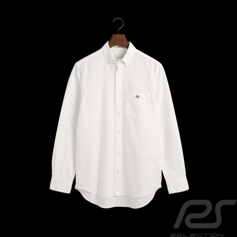 Chemise Gant Oxford en Coton Blanc 3000200-110